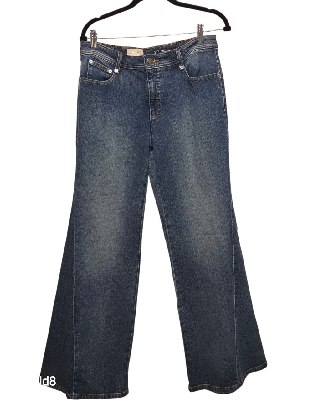 Pilcro Wide-Leg Y2k Baggy Inspired Jeans in Dark Blue Wash Size 29